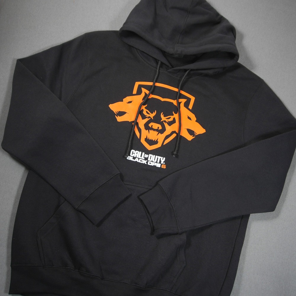 Black Ops 6 Call of Duty Pullover Men Hoodie L Sweater Gaming 3 Head Logo Merch